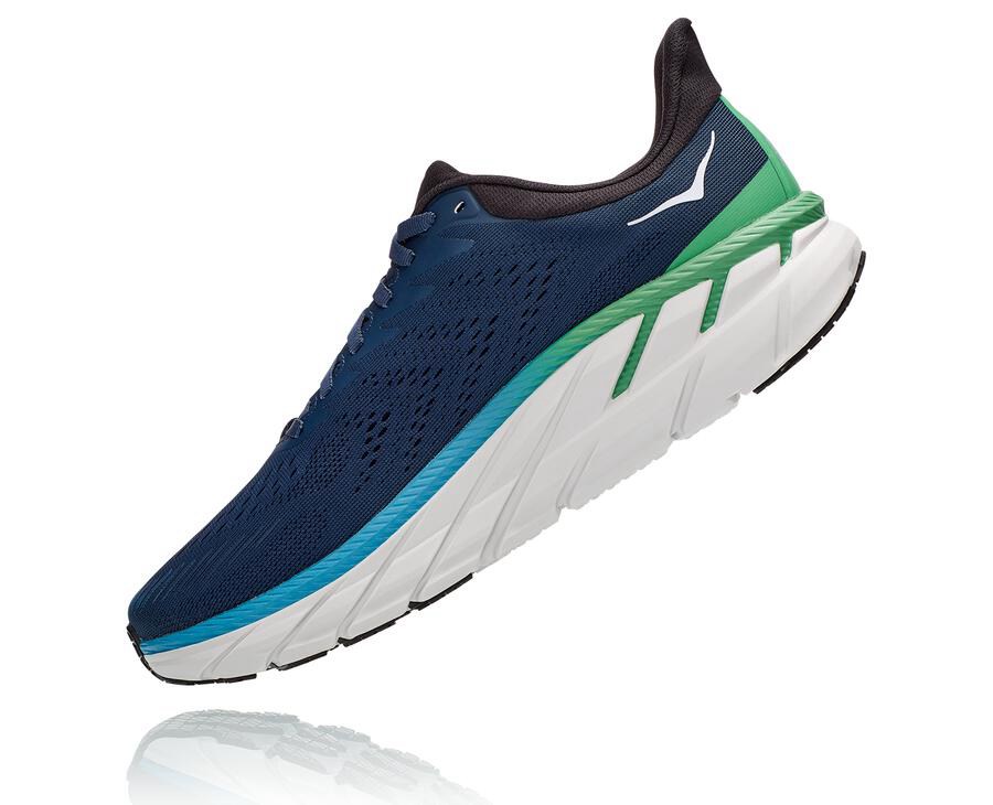 Hoka One One Tenisky Panske Námornícka Modrá - Clifton 7 - 28591-TUSN